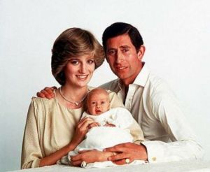 Pictures of Prince William - Prince William as a newborn baby boy with his parents Diana and Charles.JPG
